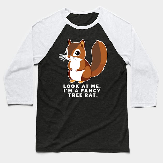 Funny Squirrel | Fancy Tree Rat Baseball T-Shirt by IDesign23